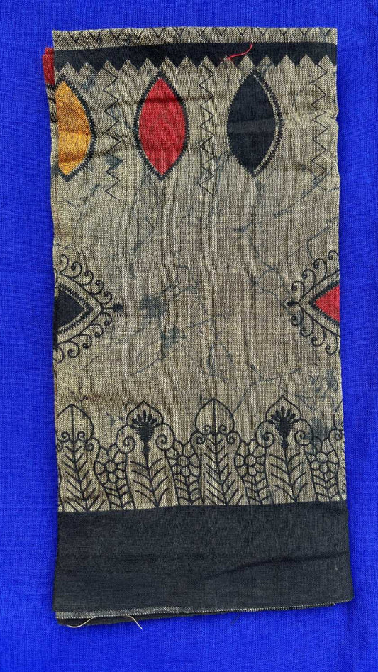 Blue cotton saree