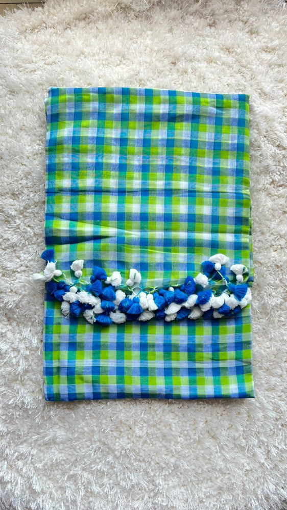 Blue green check