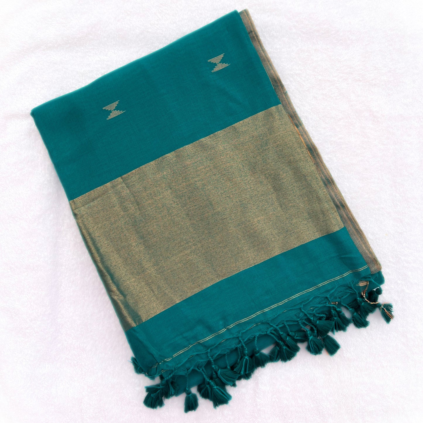 Greenish blue Handloom saree