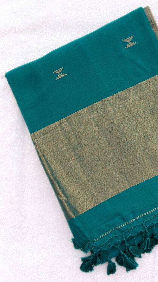 Greenish blue Handloom saree