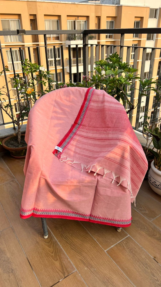 Pink red border Dhonekhali