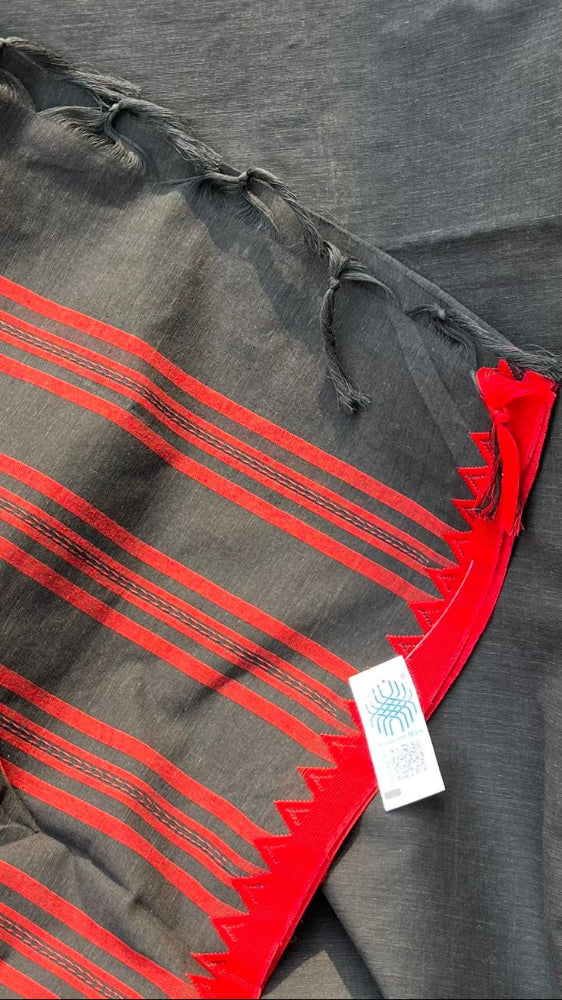 begumpuri handloom cotton black saree