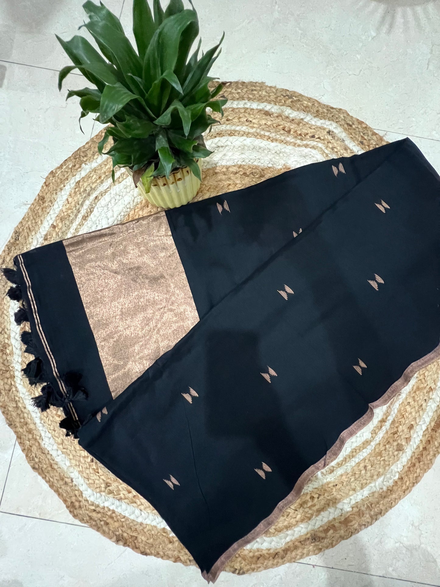Black Soft Handloom saree