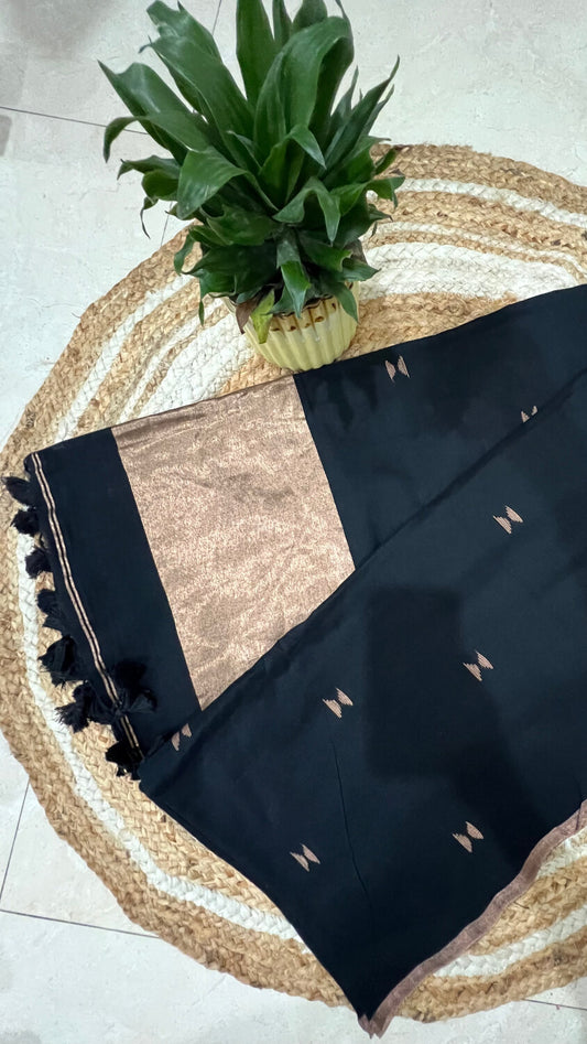Black Soft Handloom saree