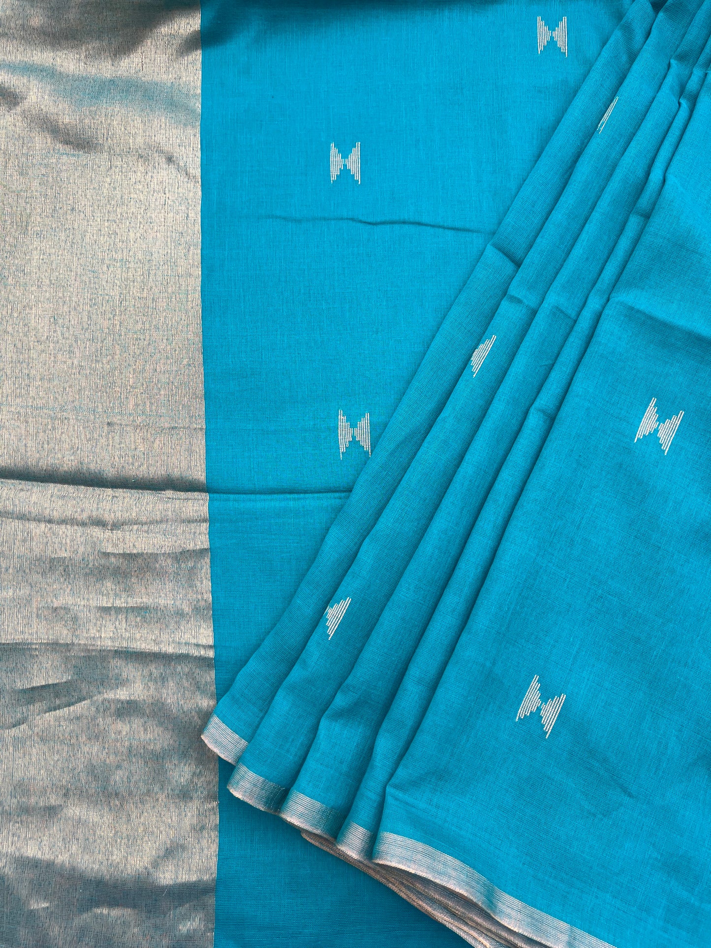 Greenish blue Handloom saree