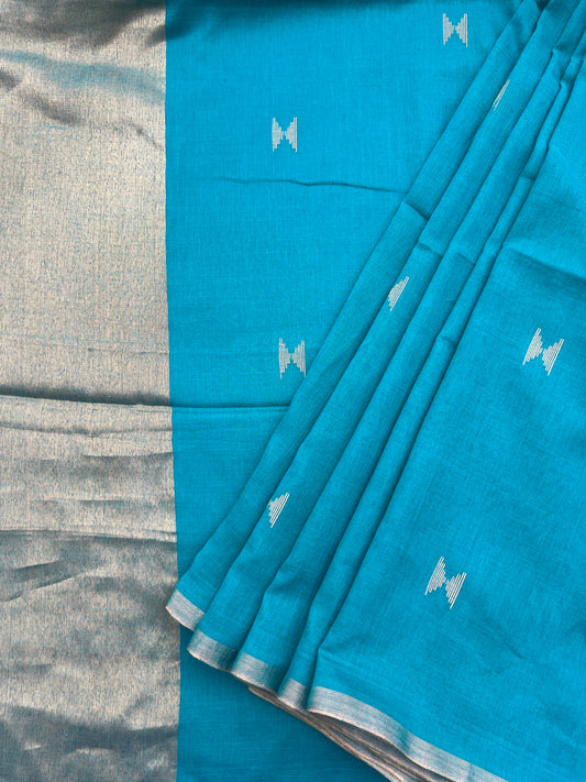 Greenish blue Handloom saree