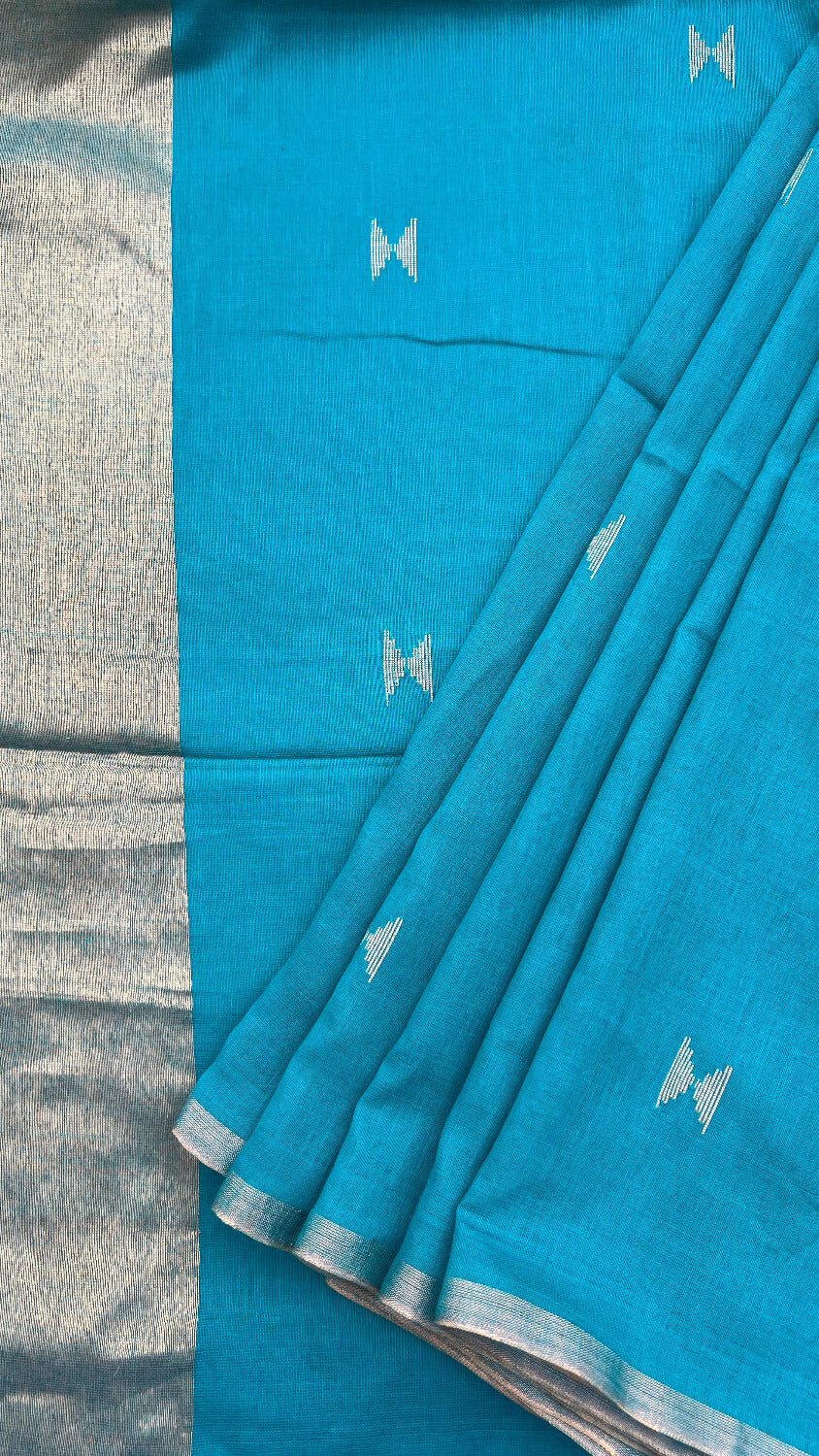 Greenish blue Handloom saree