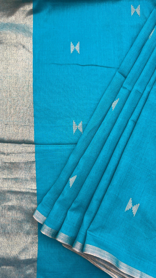 Greenish blue Handloom saree