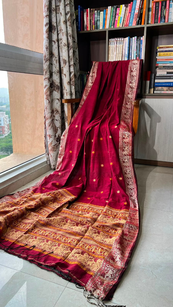 Maroon Baluchari