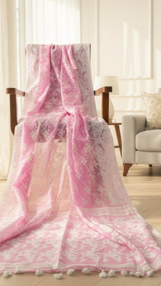 Pink Dhakai Jamdani