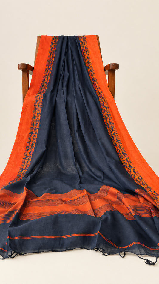 Black with orange border