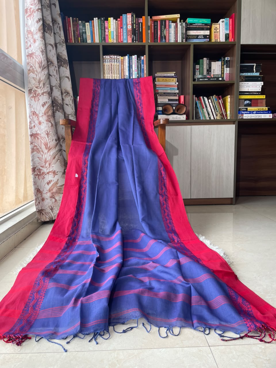Blue with Red border