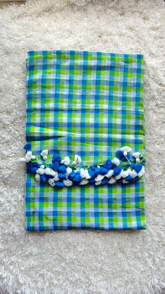 Blue green check