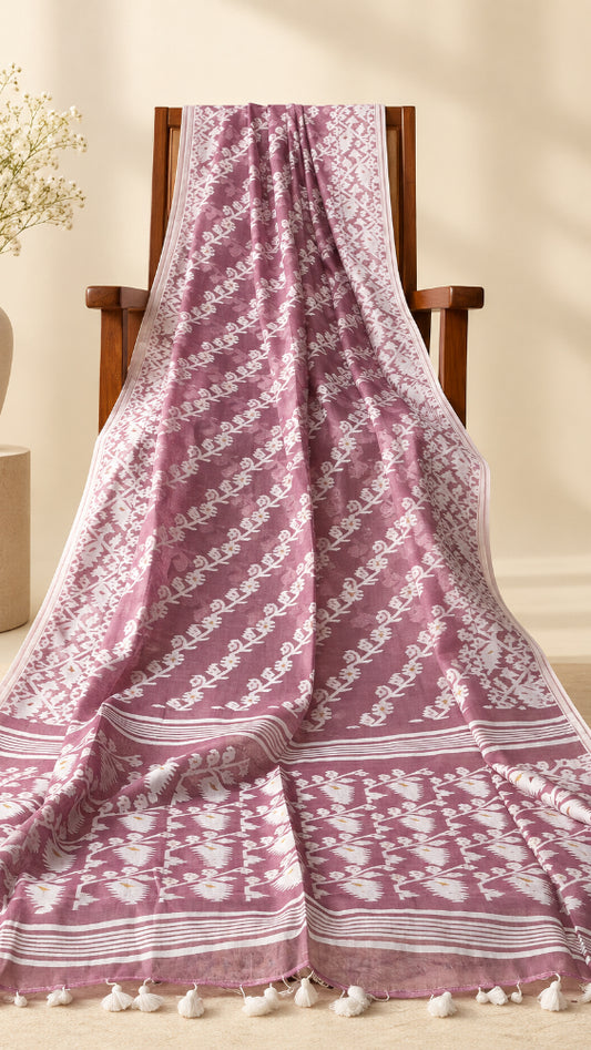 Mauve Dhakai Jamdani